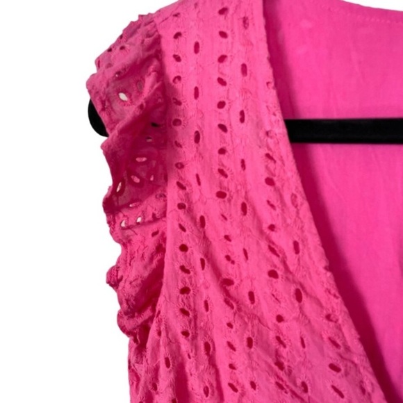 MUSTARD SEED Pink Eyelet Baby Doll Romper, EUC - Picture 9 of 14